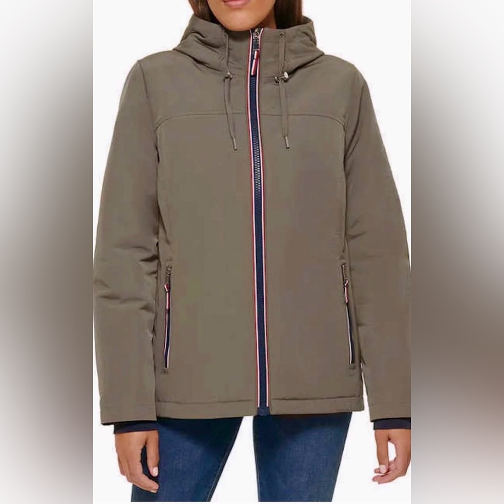 Tommy Hilfiger Gray Utility Jacket with Hood